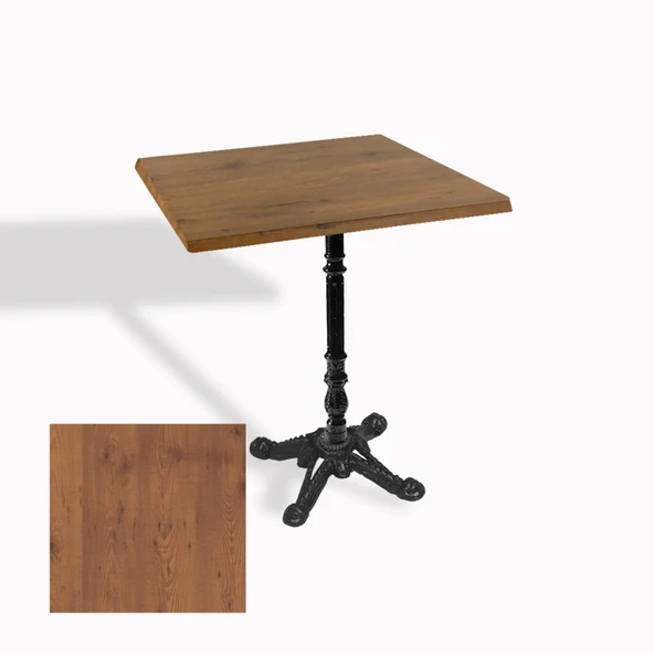 Çipa 1004 Döküm Ayak Kare Masa 60X60 cm - (Werzalit, Wermodin ve Allzalit Tabla) - Novagento ürün görseli 1