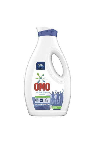 Omo Sıvı Deterjan Active Fresh Beyazlar 26 Yıkama 1690 Ml ürün görseli 1
