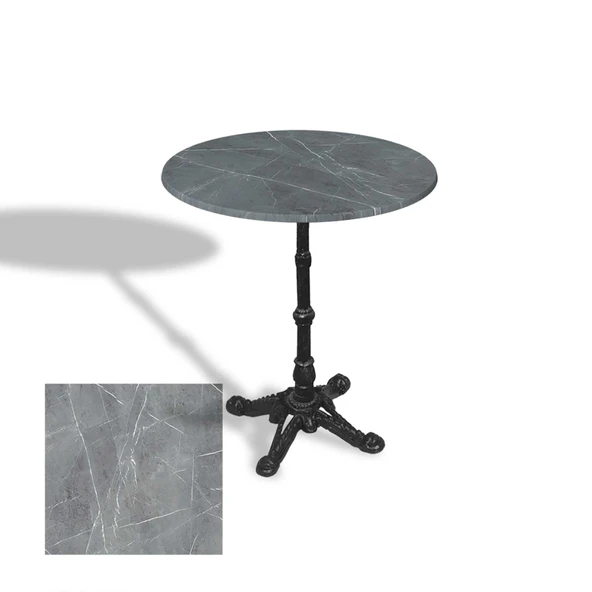 Çipa 1002 Döküm Ayak Yuvarlak Masa Çap 80cm - (Werzalit, Wermodin ve Allzalit Tabla) - Light Temperado ürün görseli 1