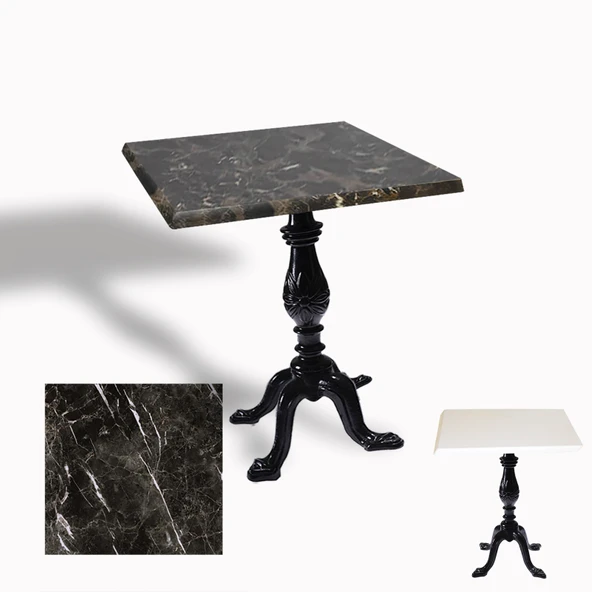 Çipa 1001 Döküm Ayak Kare Masa 80X80 cm - (Werzalit, Wermodin ve Allzalit Tabla) - Teramo ürün görseli 1