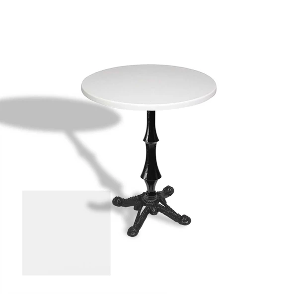 Çipa 1012 Döküm Ayak Yuvarlak Masa Çap 90cm - (Werzalit, Wermodin ve Allzalit Tabla) - Beyaz ürün görseli 1