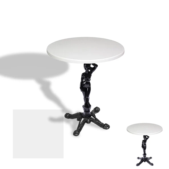 Çipa 1003 Döküm Ayak Yuvarlak Masa Çap 80cm - (Werzalit, Wermodin ve Allzalit Tabla) - Beyaz ürün görseli 1