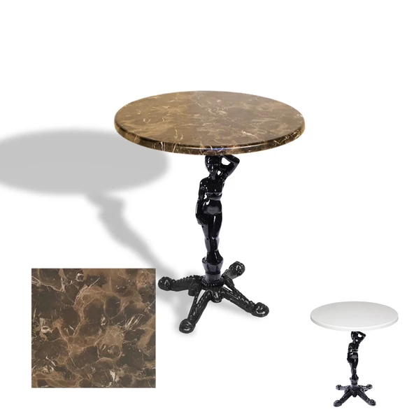 Çipa 1003 Döküm Ayak Yuvarlak Masa Çap 60cm - (Werzalit, Wermodin ve Allzalit Tabla) - Karacabey Mermer ürün görseli 1