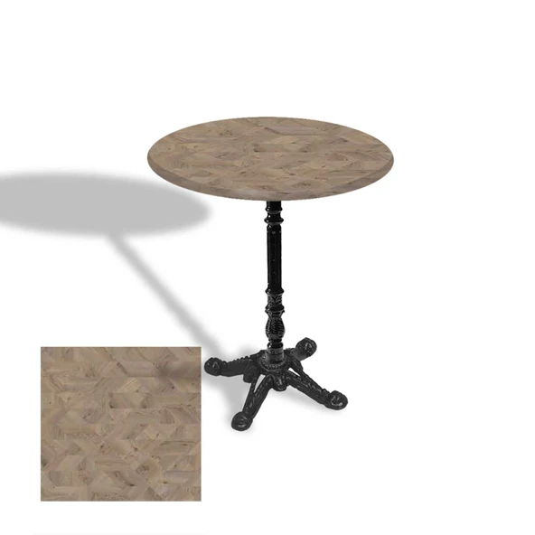 Çipa 1004 Döküm Ayak Yuvarlak Masa Çap 80cm - (Werzalit, Wermodin ve Allzalit Tabla) - Edgy Wood ürün görseli 1