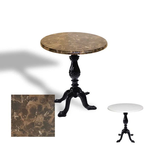 Çipa 1001 Döküm Ayak Yuvarlak Masa Çap 80cm - (Werzalit, Wermodin ve Allzalit Tabla) - Karacabey Mermer ürün görseli 1