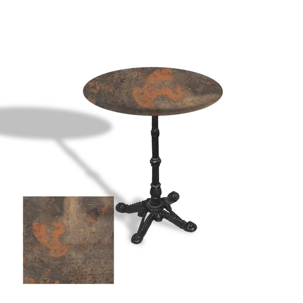 Çipa 1002 Döküm Ayak Yuvarlak Masa Çap 80cm - (Werzalit, Wermodin ve Allzalit Tabla) - Metalic Oxid 1 ürün görseli 1