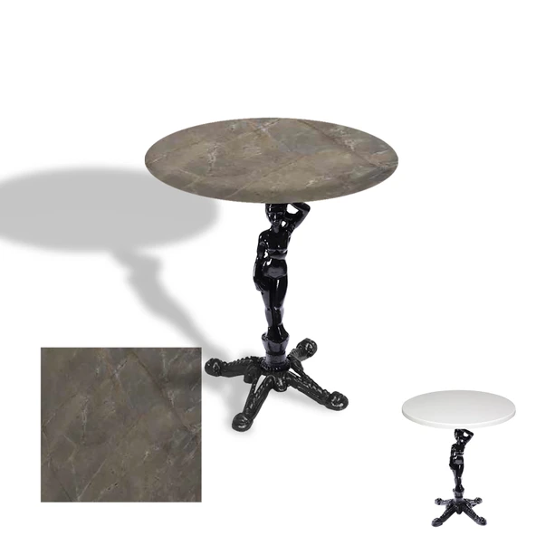 Çipa 1003 Döküm Ayak Yuvarlak Masa Çap 90cm - (Werzalit, Wermodin ve Allzalit Tabla) - Halong ürün görseli 1