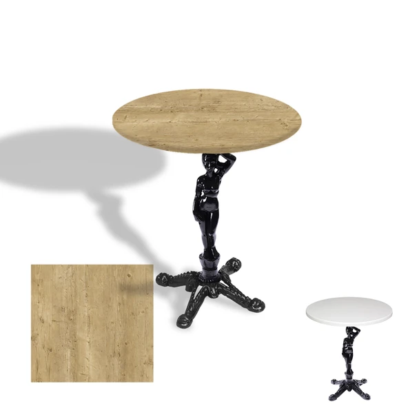 Çipa 1003 Döküm Ayak Yuvarlak Masa Çap 90cm - (Werzalit, Wermodin ve Allzalit Tabla) - Avalone Pine ürün görseli 1