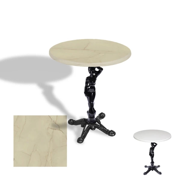 Çipa 1003 Döküm Ayak Yuvarlak Masa Çap 60cm - (Werzalit, Wermodin ve Allzalit Tabla) - Golden Marble ürün görseli 1