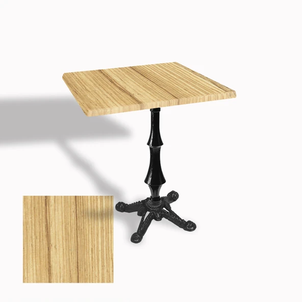 Çipa 1012 Döküm Ayak Kare Masa 60X60 cm - (Werzalit, Wermodin ve Allzalit Tabla) - Coco Bolo ürün görseli 1