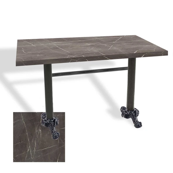 Çipa Laminat Tabla Masa (80X120) - Dark Emperador ürün görseli 1