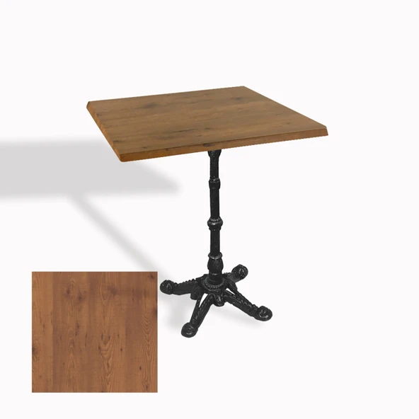 Çipa 1002 Döküm Ayak Kare Masa 80X80 cm - (Werzalit, Wermodin ve Allzalit Tabla) - Novagento ürün görseli 1
