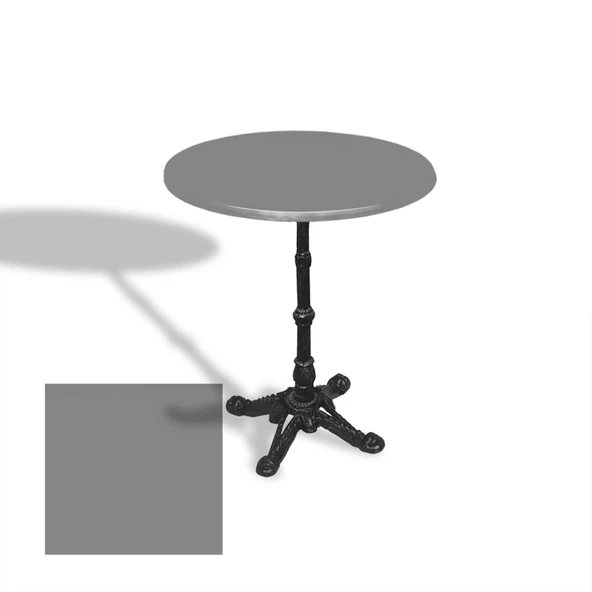 Çipa 1002 Döküm Ayak Yuvarlak Masa Çap 70cm - (Werzalit, Wermodin ve Allzalit Tabla) - Koyu Gri ürün görseli 1
