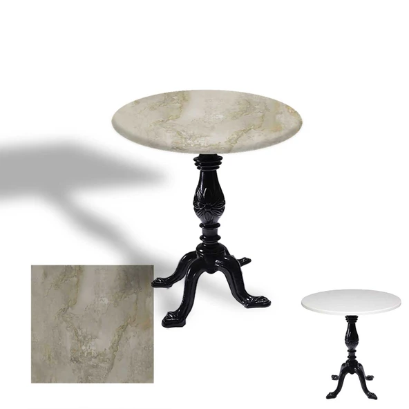 Çipa 1001 Döküm Ayak Yuvarlak Masa Çap 80cm - (Werzalit, Wermodin ve Allzalit Tabla) - Irony ürün görseli 1