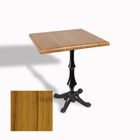 Çipa 1012 Döküm Ayak Kare Masa 80X80 cm - (Werzalit, Wermodin ve Allzalit Tabla) - Real Teak ürün görseli 1