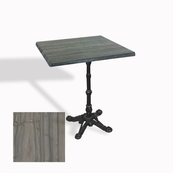Çipa 1002 Döküm Ayak Kare Masa 60X60 cm - (Werzalit, Wermodin ve Allzalit Tabla) - Magma ürün görseli 1