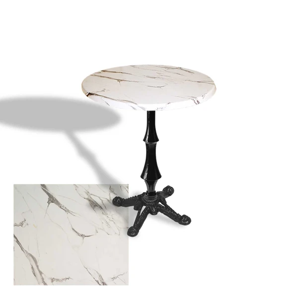 Çipa 1012 Döküm Ayak Yuvarlak Masa Çap 90cm - (Werzalit, Wermodin ve Allzalit Tabla) - Afyon Mermer ürün görseli 1