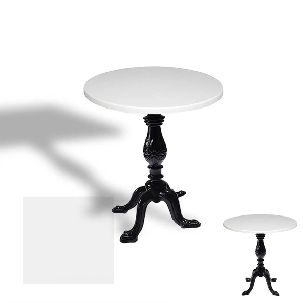 Çipa 1001 Döküm Ayak Yuvarlak Masa Çap 80cm - (Werzalit, Wermodin ve Allzalit Tabla) - Beyaz ürün görseli 1