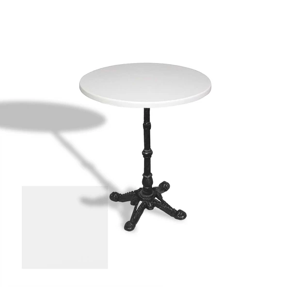 Çipa 1002 Döküm Ayak Yuvarlak Masa Çap 90cm - (Werzalit, Wermodin ve Allzalit Tabla) - Beyaz ürün görseli 1
