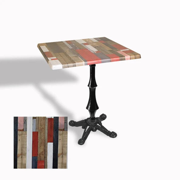Çipa 1012 Döküm Ayak Kare Masa 70X70 cm - (Werzalit, Wermodin ve Allzalit Tabla) - Redwood ürün görseli 1