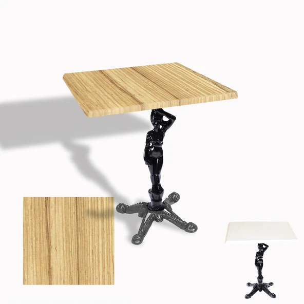 Çipa 1003 Döküm Ayak Kare Masa 80x80 cm - (Werzalit, Wermodin ve Allzalit Tabla) - Coco Bolo ürün görseli 1
