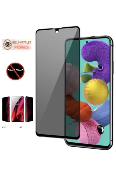 Xiaomi Black Shark 5 Pro Uyumlu Hayalet Ekran Koruyucu Privacy Gizli Tam Kaplayan Kırılmaz Cam ürün görseli 1