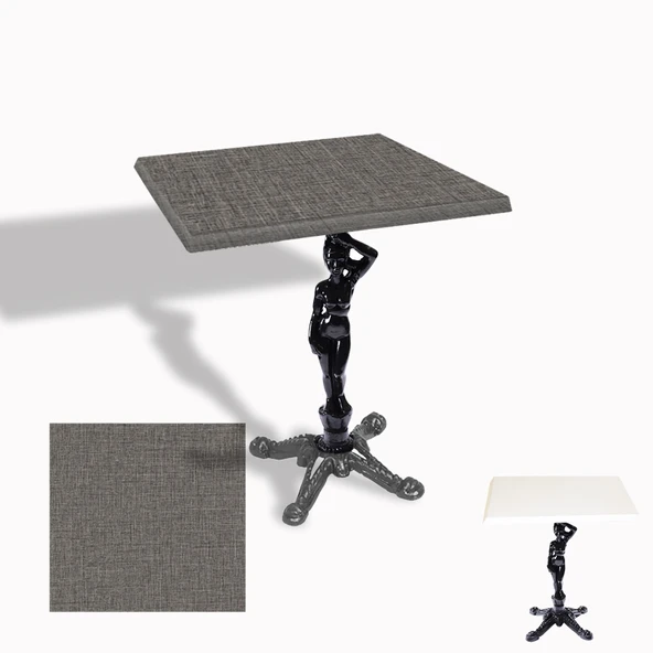 Çipa 1003 Döküm Ayak Kare Masa 70X70 cm - (Werzalit, Wermodin ve Allzalit Tabla) - Twister ürün görseli 1