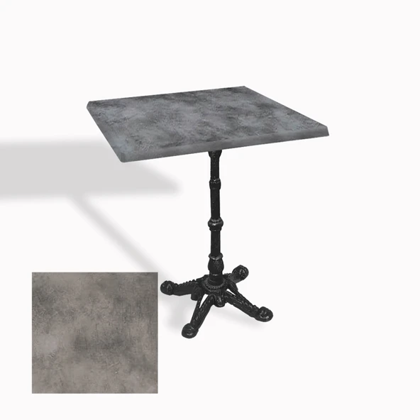 Çipa 1002 Döküm Ayak Kare Masa 60X60 cm - (Werzalit, Wermodin ve Allzalit Tabla) - Copperfield ürün görseli 1