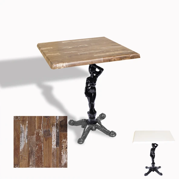Çipa 1003 Döküm Ayak Kare Masa 70X70 cm - (Werzalit, Wermodin ve Allzalit Tabla) - Maracaibo ürün görseli 1