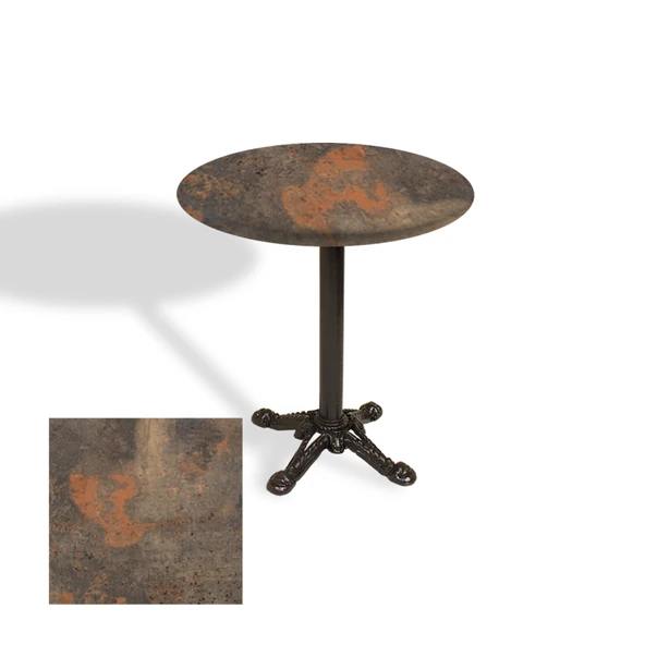 Çipa Döküm Ayak Yuvarlak Masa Çap 80cm - (Werzalit, Wermodin ve Allzalit Tabla) - Metalic Oxid 1 ürün görseli 1
