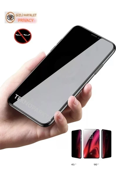Vivo Y22 Y22s Hayalet Ekran Koruyucu Privacy Gizlilik Filitreli Tam Kaplayan Kırılmaz Cam ürün görseli 1