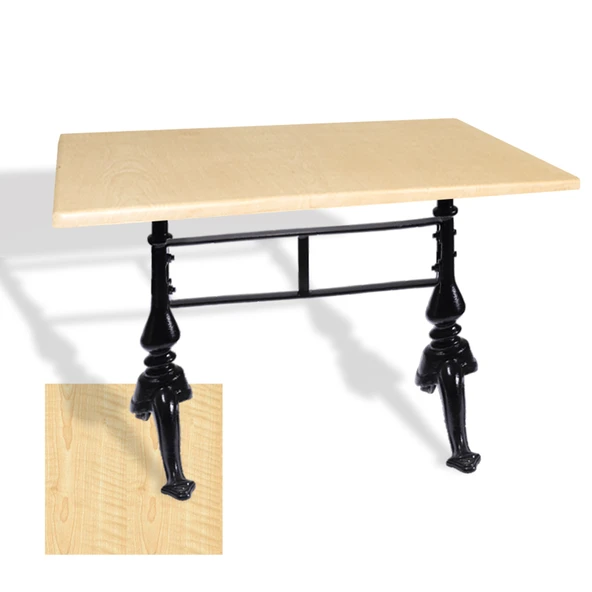 Çipa 3001 Döküm Ayak Masa 70x120 cm - (Werzalit, Wermodin ve Allzalit Tabla) - Akçaağaç ürün görseli 1