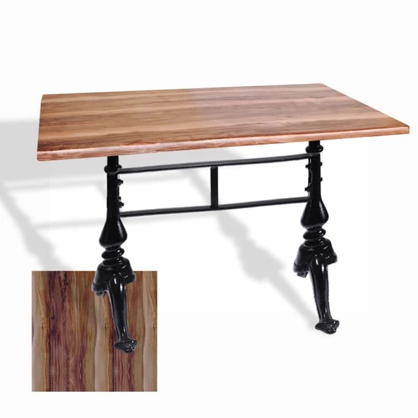 Çipa 3001 Döküm Ayak Masa 80x120 cm - (Werzalit, Wermodin ve Allzalit Tabla) - Indiana Wood ürün görseli 1