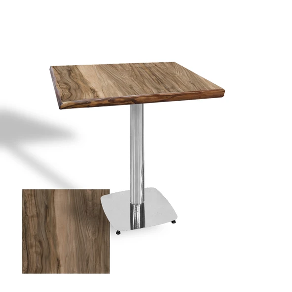 Tokyo Masif Kenar Laminat Kare Masa 80x80 (Kromnikel) -  Indiana Wood ürün görseli 1