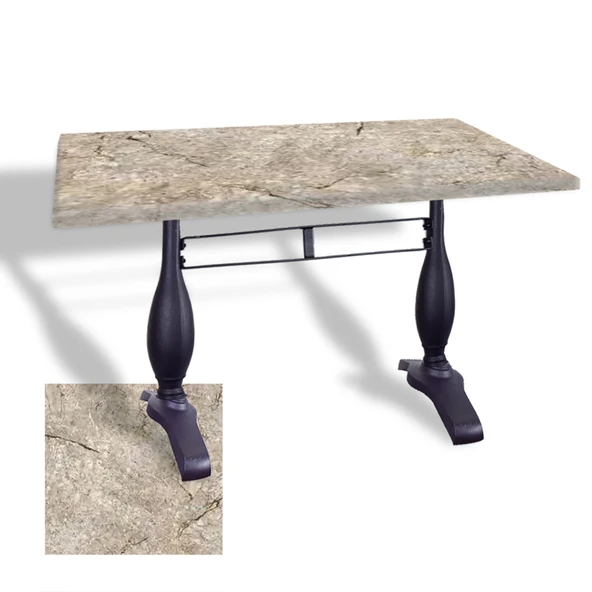 Çipa 3011 Döküm Ayak Masa 70x120 cm - (Werzalit, Wermodin ve Allzalit Tabla) - Scala Marble ürün görseli 1