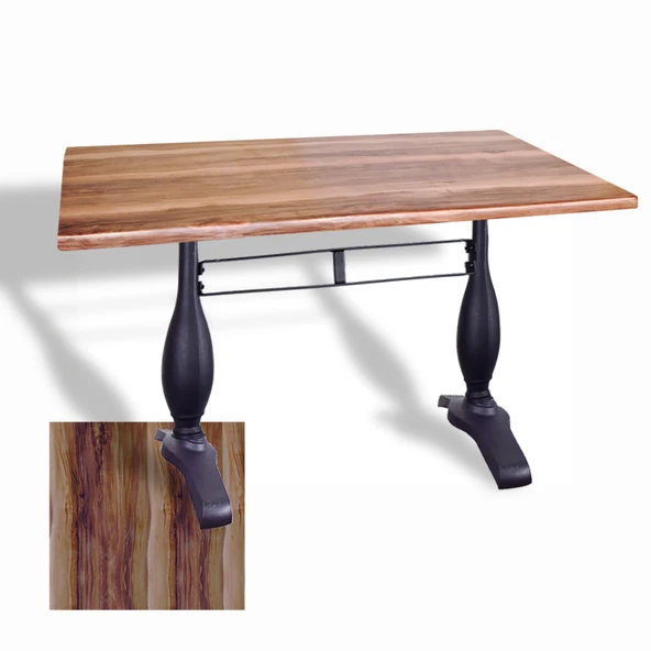 Çipa 3011 Döküm Ayak Masa 80x120 cm - (Werzalit, Wermodin ve Allzalit Tabla) - Indiana Wood ürün görseli 1