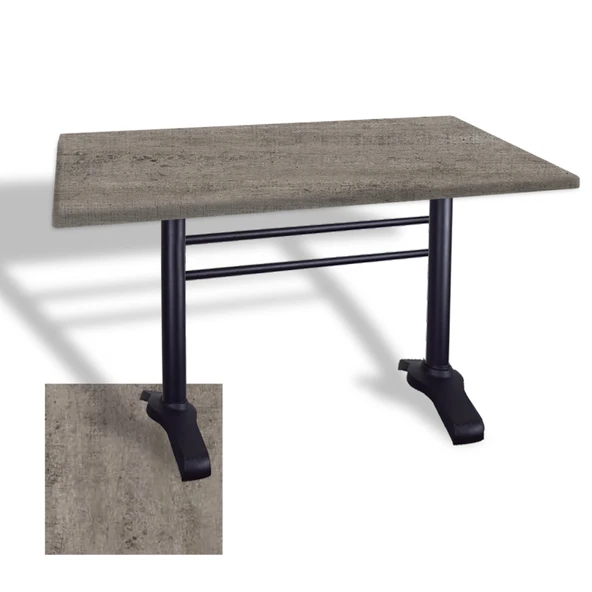Çipa 3010 Döküm Ayak Masa 70x120 cm - (Werzalit, Wermodin ve Allzalit Tabla) - Kahve Oxid ürün görseli 1