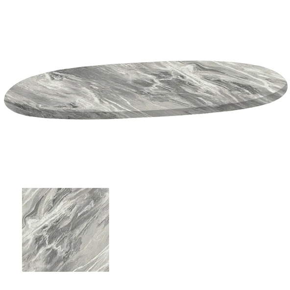 Werzalit veya Wermodin Masa Tablası Oval 94x146 - Lavant ürün görseli 1