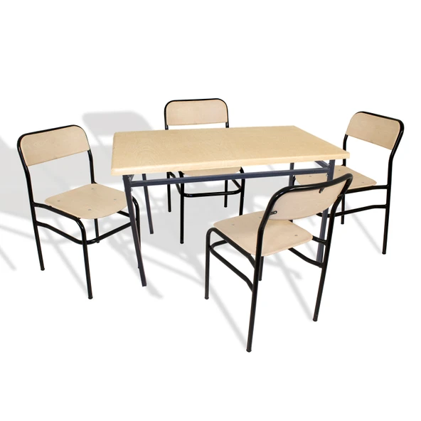 Yemekhane Masa Takımı (Werzalit, Allzalit Tablalı) Takviyeli Sandalyeli (80x140) ürün görseli 1