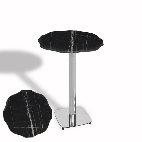 Papatya Bistro Wermodin Masa Yuvarlak 67 cm (Kromnikel) - Palazzo ürün görseli 1