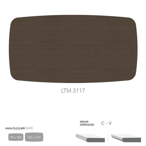 CDF Masa Tablası 105X210 - DCLTM3117 ürün görseli 1