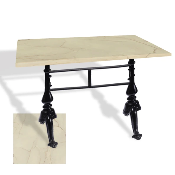 Çipa 3001 Döküm Ayak Masa 80x120 cm - (Werzalit, Wermodin ve Allzalit Tabla) - Golden Marble ürün görseli 1