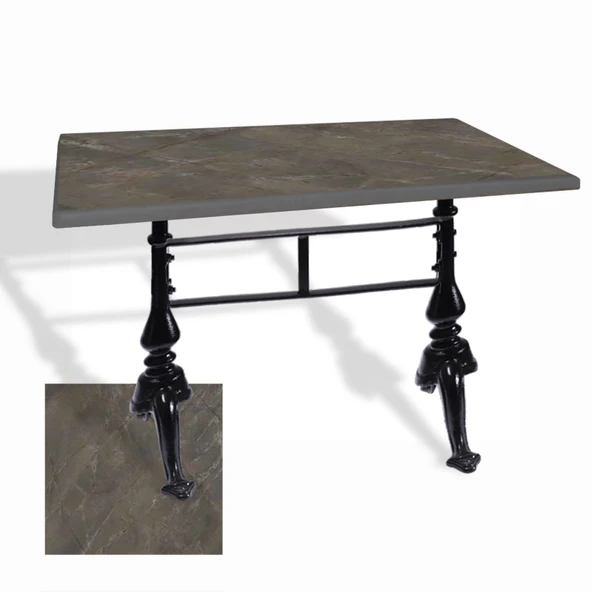 Çipa 3001 Döküm Ayak Masa 80x140 cm - (Werzalit, Wermodin ve Allzalit Tabla) - Halong ürün görseli 1