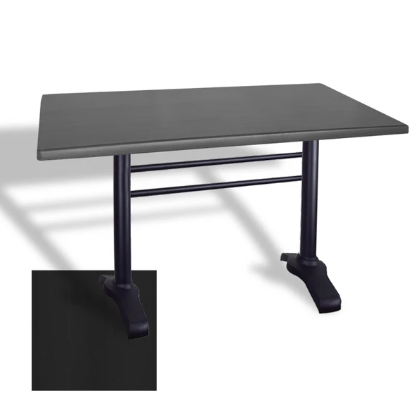 Çipa 3010 Döküm Ayak Masa 70x120 cm - (Werzalit, Wermodin ve Allzalit Tabla) - Siyah ürün görseli 1