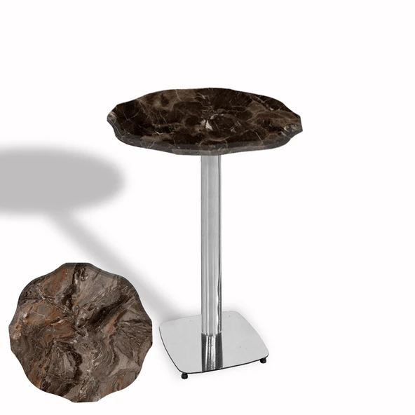 Papatya Bistro Wermodin Masa Yuvarlak 67 cm (Kromnikel) - Marrakesh ürün görseli 1