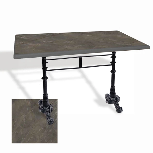 Çipa 3002 Döküm Ayak Masa 70x120 cm - (Werzalit, Wermodin ve Allzalit Tabla) - Halong ürün görseli 1