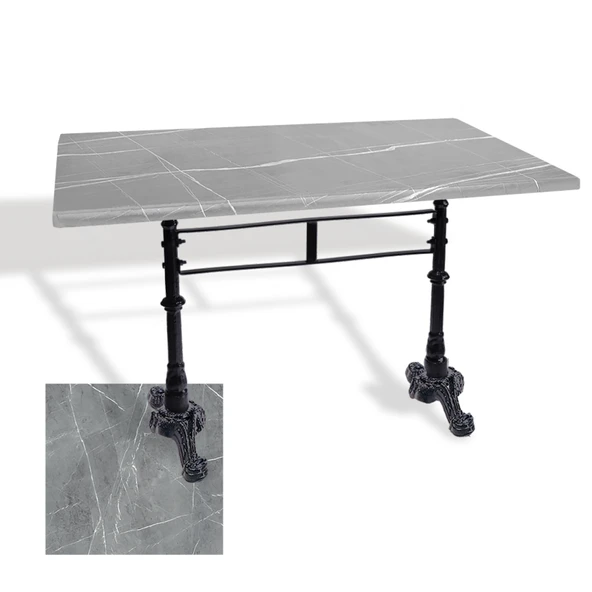 Çipa 3002 Döküm Ayak Masa 70x120 cm - (Werzalit, Wermodin ve Allzalit Tabla) - Light Temperado ürün görseli 1