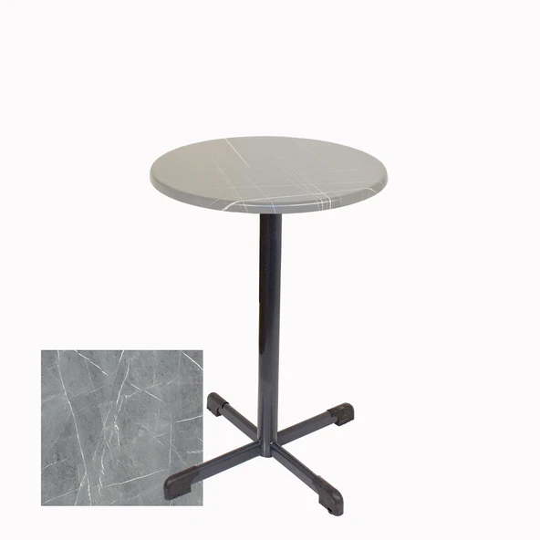 Bistro Masa Halley - (Werzalit, Wermodin ve Allzalit Tabla 70 cm çap) - Light Temperado ürün görseli 1