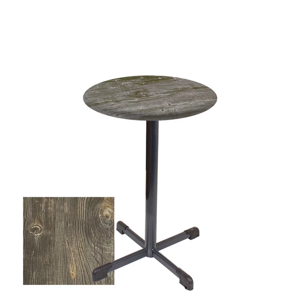Bistro Masa Halley - (Werzalit, Wermodin ve Allzalit Tabla 60 cm çap) - Old Pine ürün görseli 1