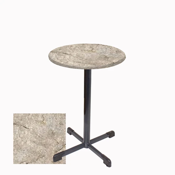 Bistro Masa Halley - (Werzalit, Wermodin ve Allzalit Tabla 60 cm çap) - Scala Marble ürün görseli 1